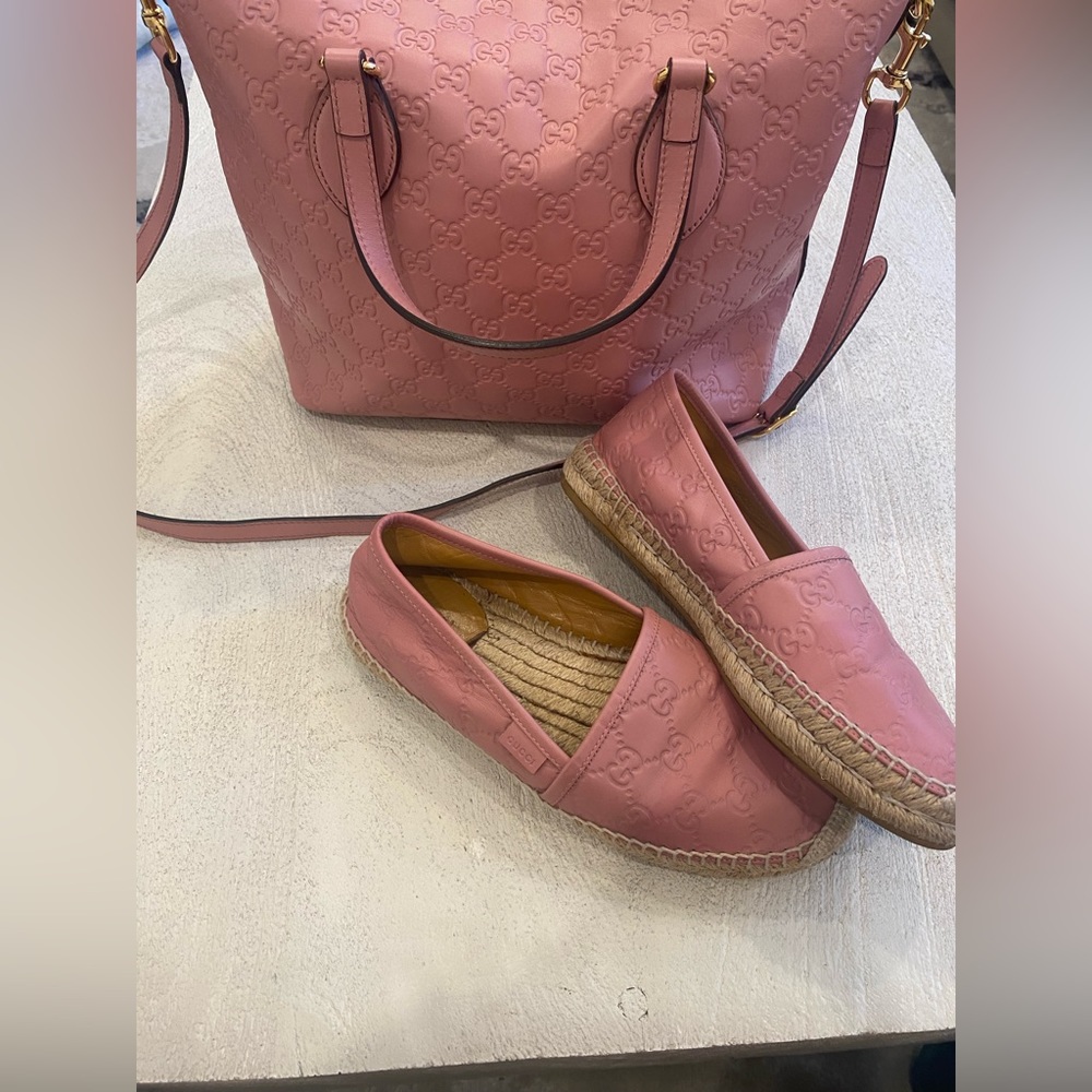 Gucci bag and matching espadrilles